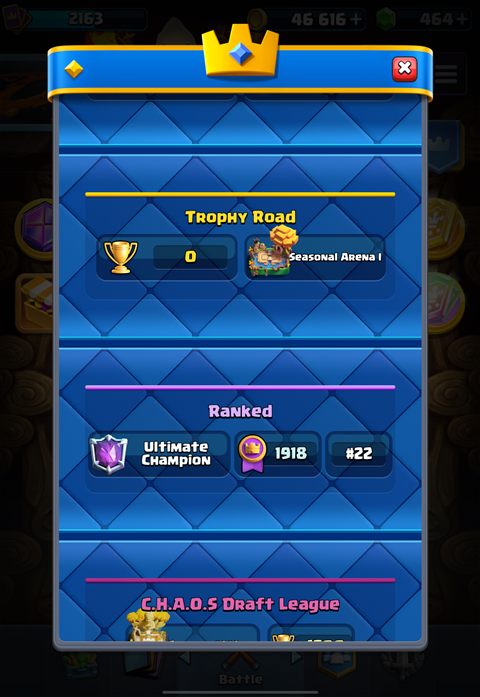 Ultimate Champion — rezultat boost Clash Royale